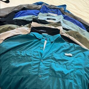 Columbia Men's Assorted Button-Up Shirts - Blue, Black, Tan, Olive, Grey